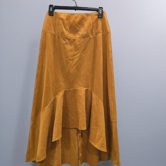 Maeve by Anthropologie Faux Suede High Low Skirt - Picture 2 of 12